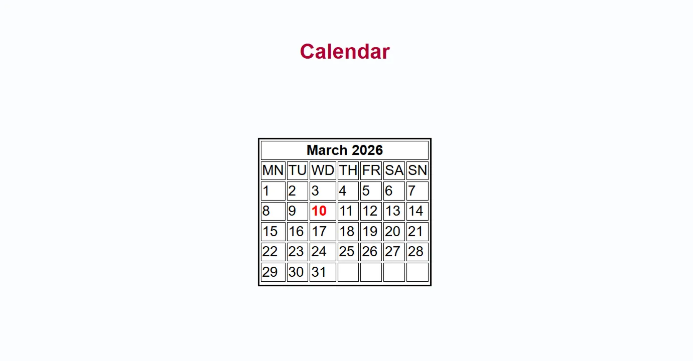 Calendar